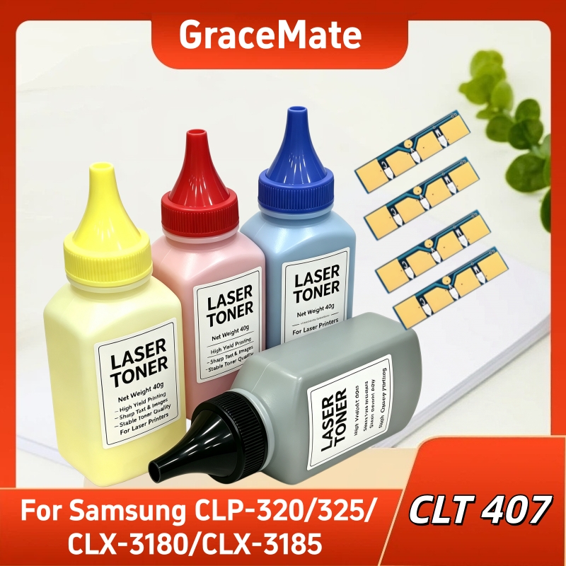 Toner Cartridge - CLT-407 Toner-Chip-Pulver für Samsung CLP-320/325/CLX-3180/CLX-3185 Tonerkartuschen