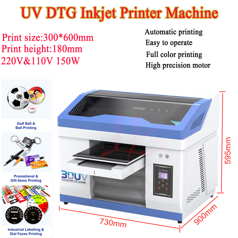 Photo Printer - LY 3060 220V 110V Vollautomatischer Flachbett-Foto-UV-DTG-Tintenstrahldrucker