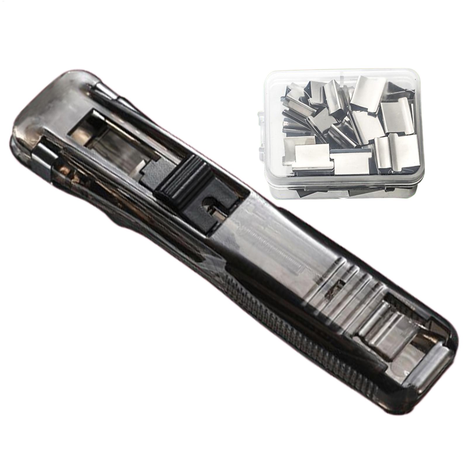 Stapler Heavy Duty - Push Binder Clip Stapler, wiederverwendbarer Dokumentenbinder,