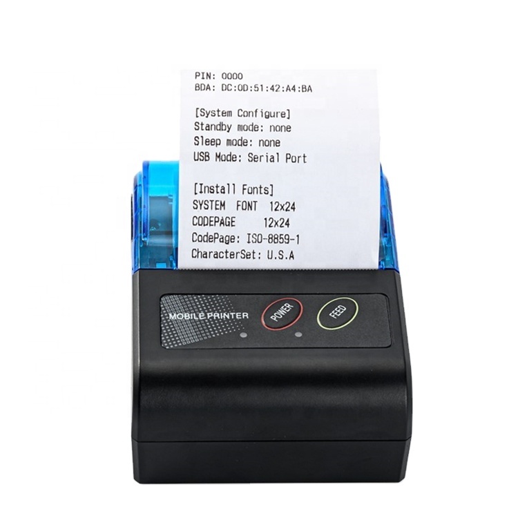 Receipt Printer - 58-mm-Thermo-Belegdrucker, 2 Zoll, tragbarer, kabelloser Mini-USB-Thermodrucker