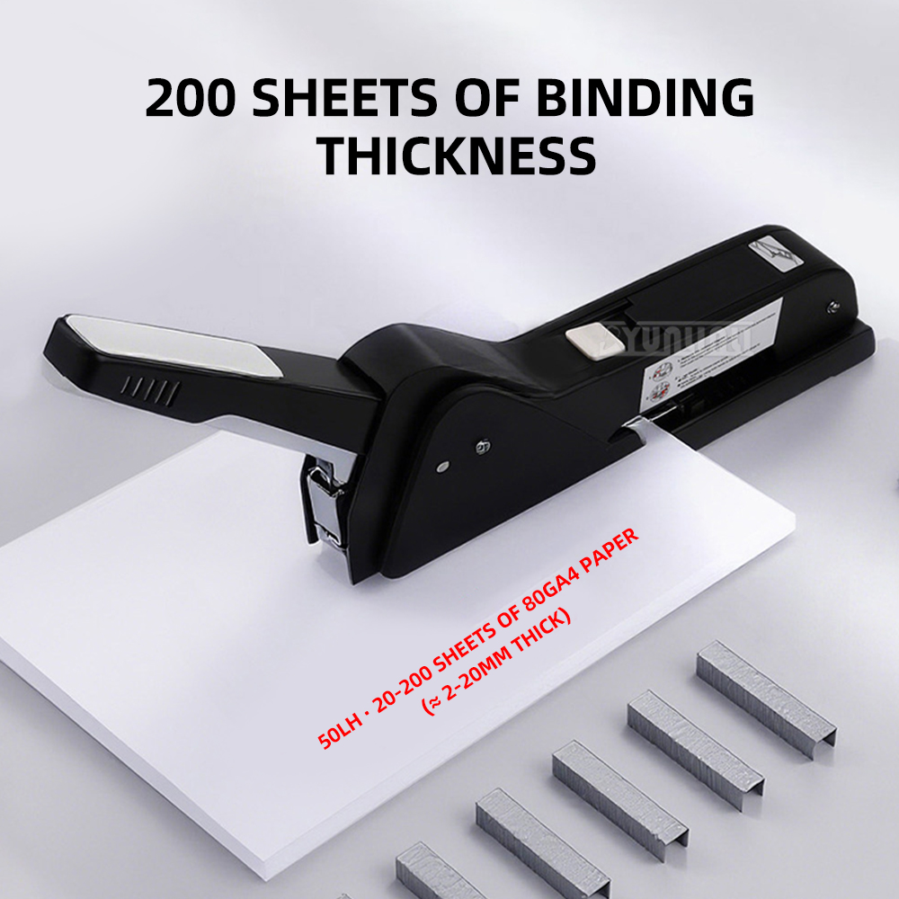 Stapler Heavy Duty - 50LH Langarm-Sattelheftgerät – 200 Blatt, Hochleistungs-Großformat-Mittelnaht-/Broschürenheftgerät,