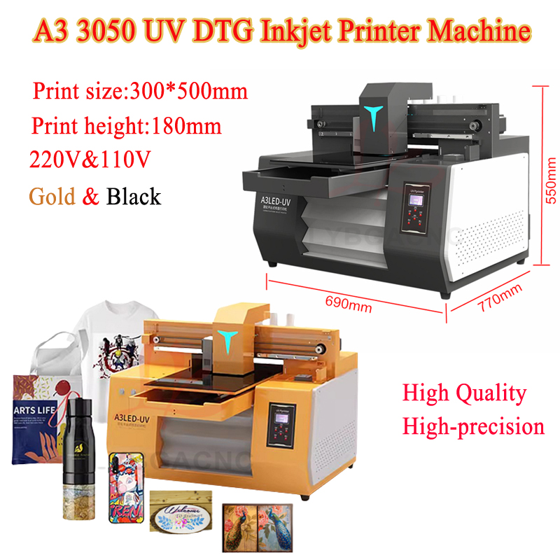 Photo Printer - LYBGA UV DTG Tintenstrahldrucker Gold und